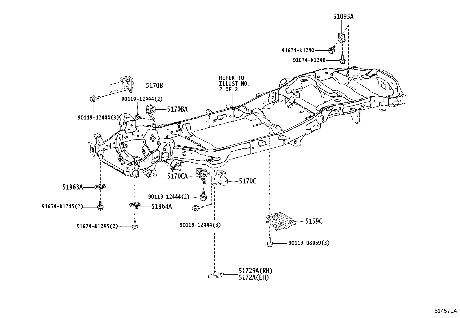 Toyota 51001-35B90 FRAME SUB-ASSY