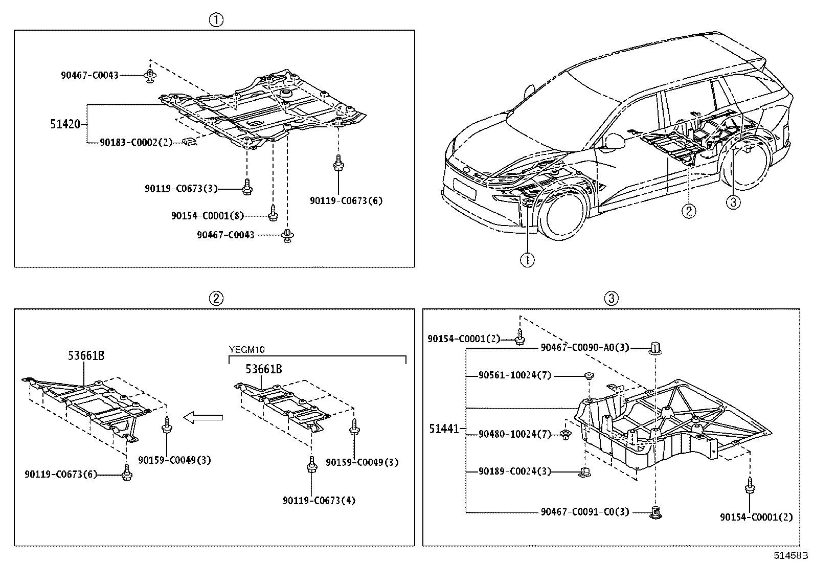 57627-YL010 COVER, ENGINE UNDER, NO.1 product image