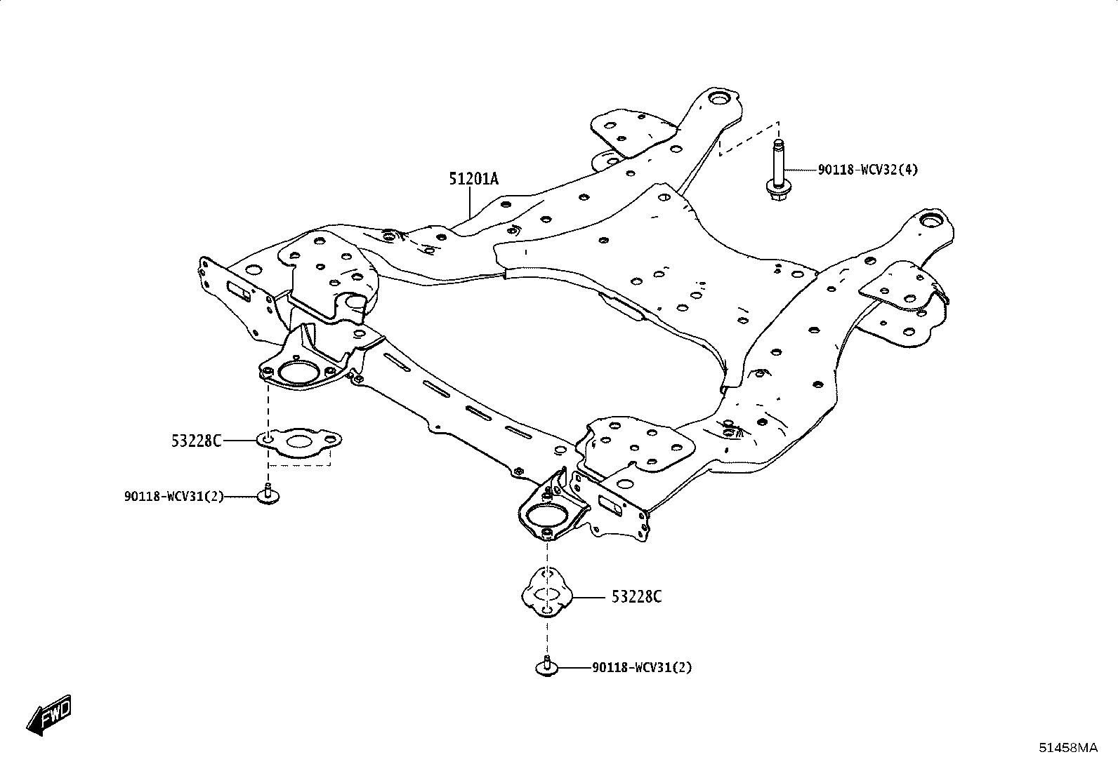 51001-WC001 FRAME SUB-ASSY product image