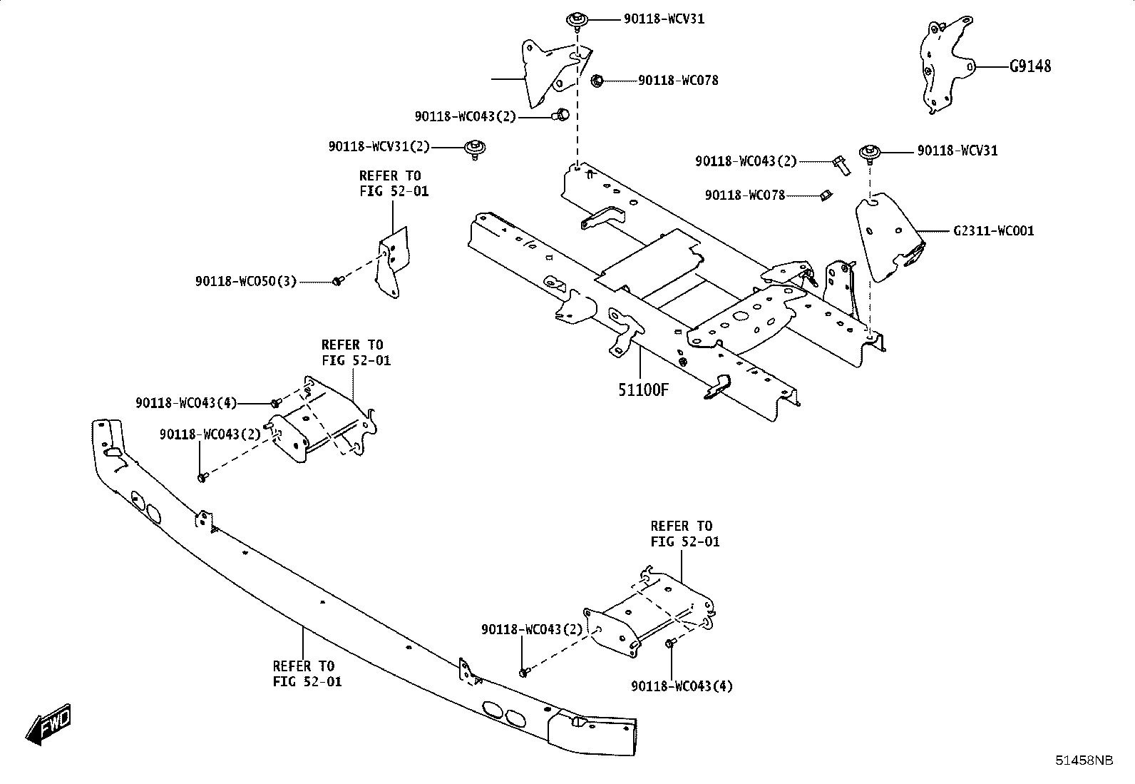 51001-WC001 FRAME SUB-ASSY product image