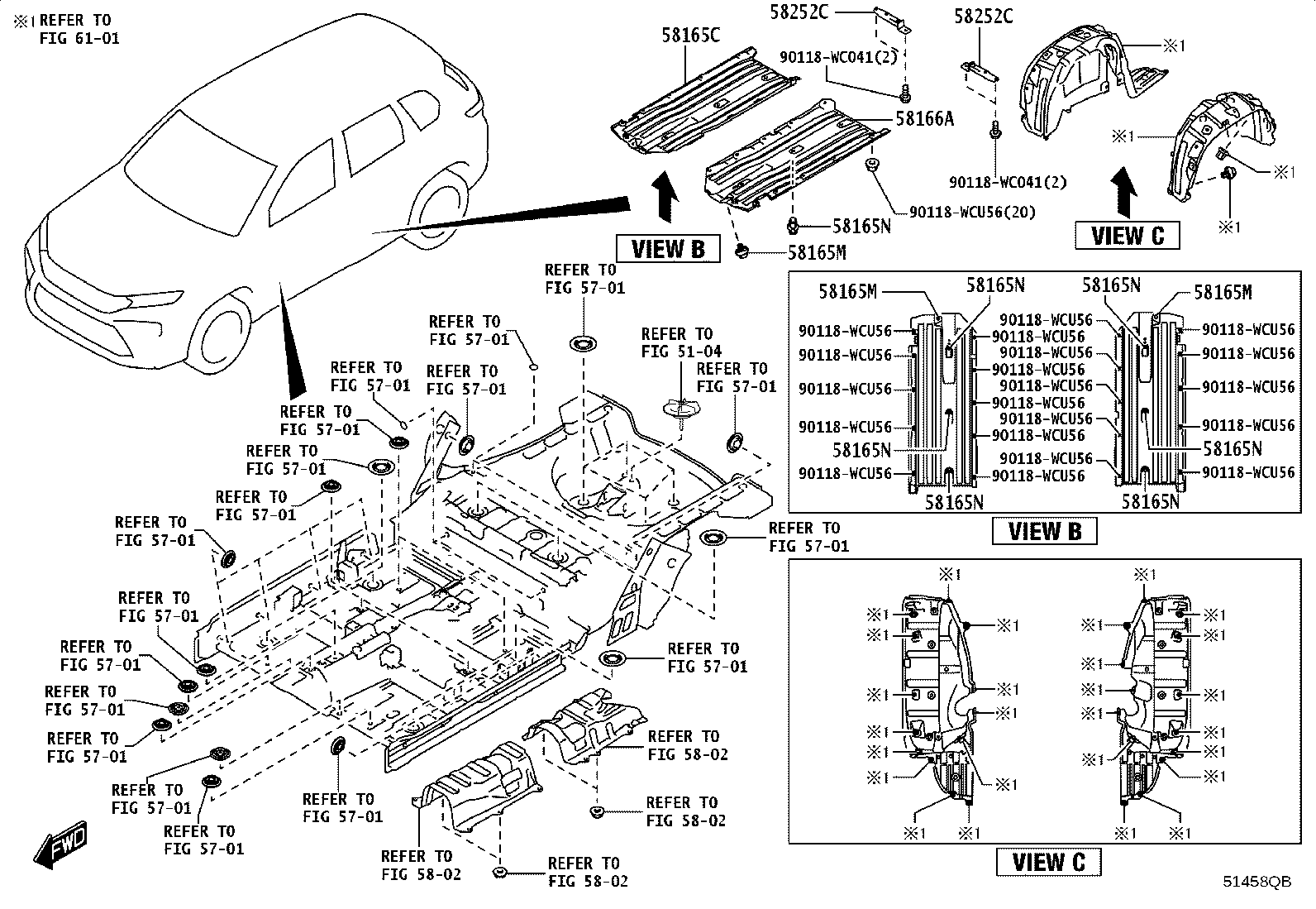 58166-WC010 COVER, FRONT FLOOR, LH product image