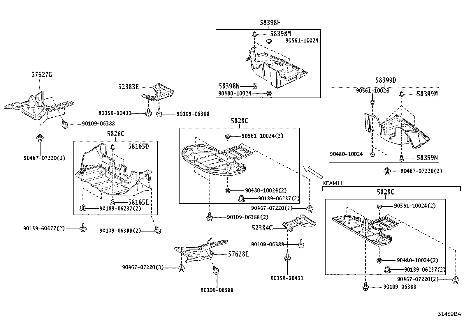 51200-42020 MEMBER SUB-ASSY, REAR SUSPENSION product image