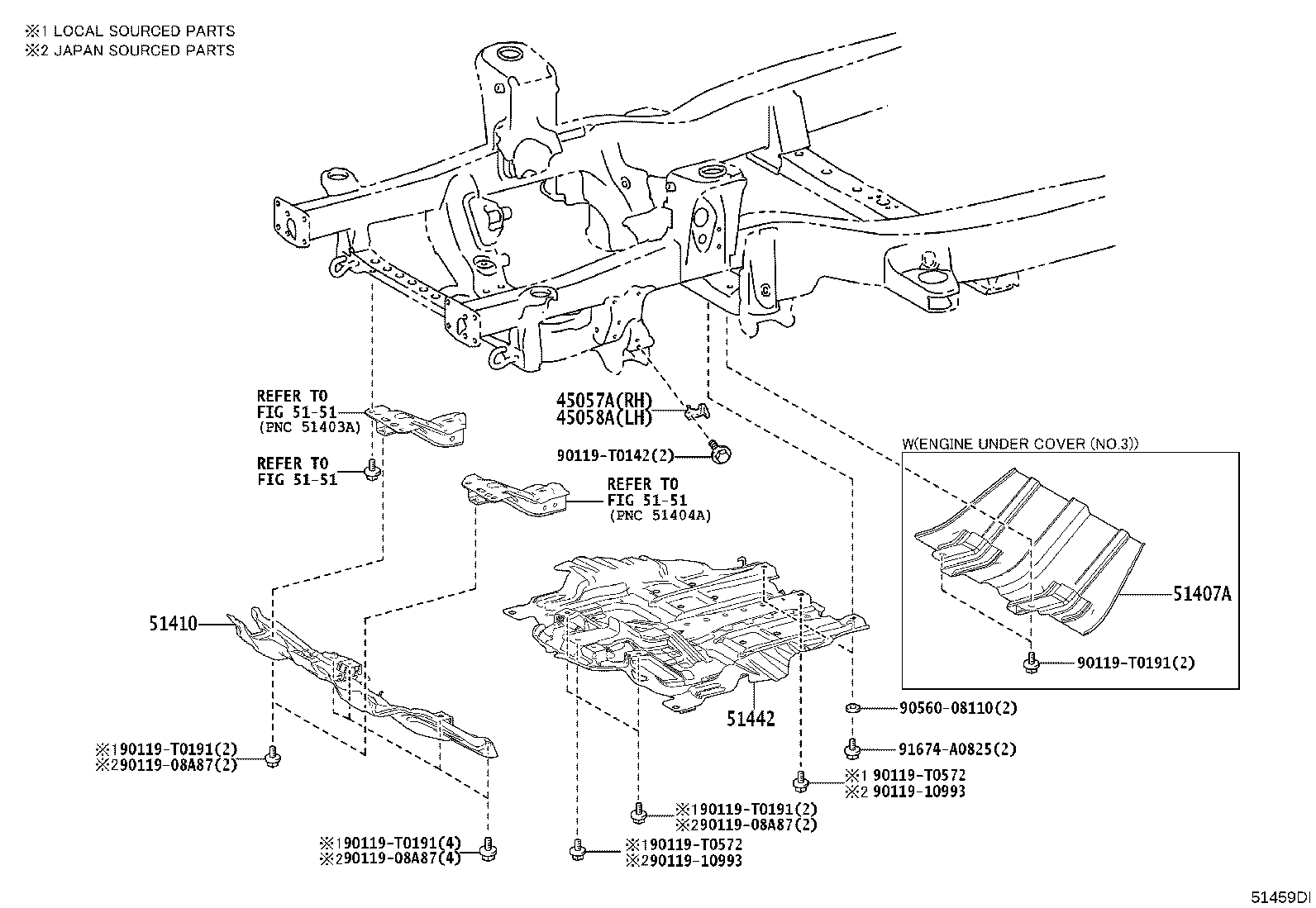 51410-KK040 COVER ASSY, ENGINE UNDER, NO.1 product image