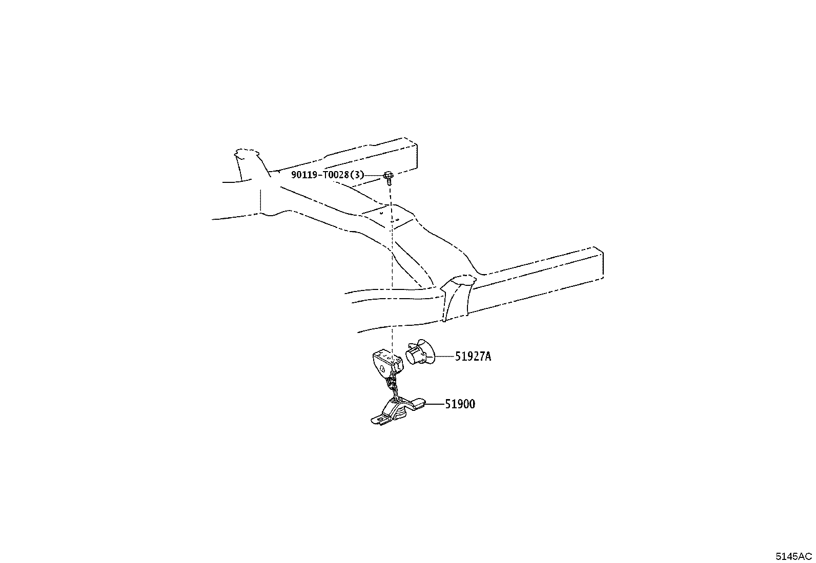 51900-0K181 CARRIER ASSY, SPARE WHEEL product image