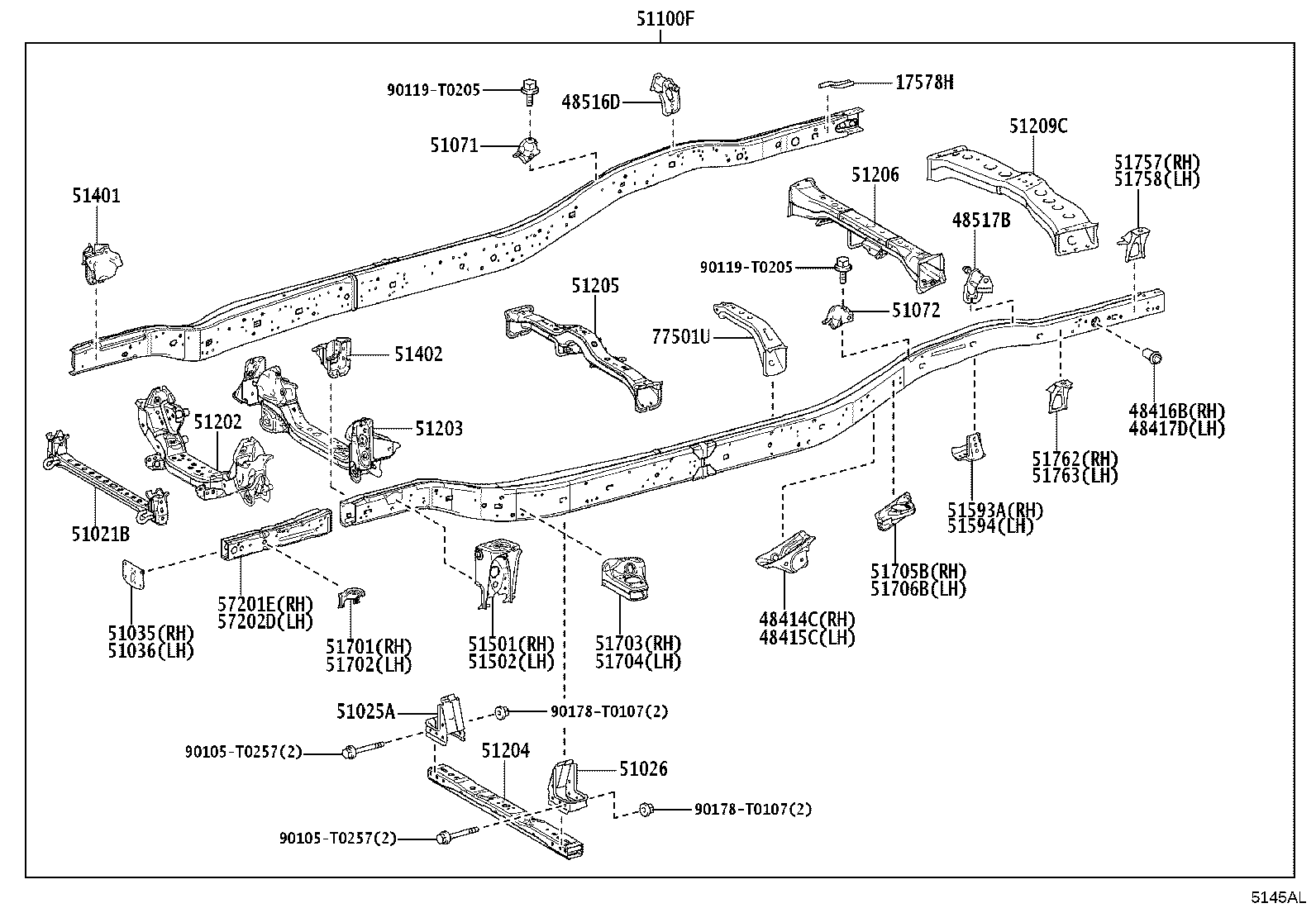 51001-KKS80 FRAME SUB-ASSY product image