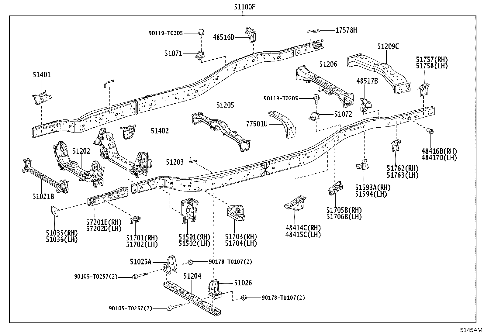 51001-KKS80 FRAME SUB-ASSY product image