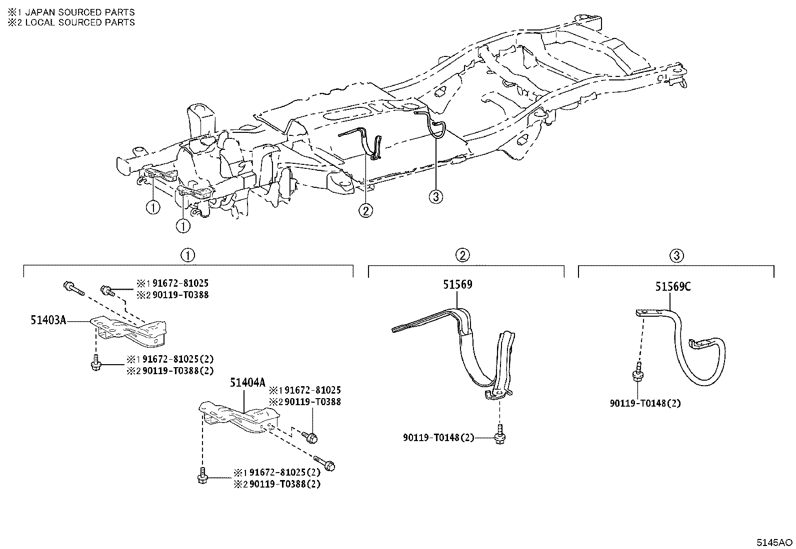 51401-KK050 BRACKET SUB-ASSY, ENGINE FRONT MOUNTING, RH product image