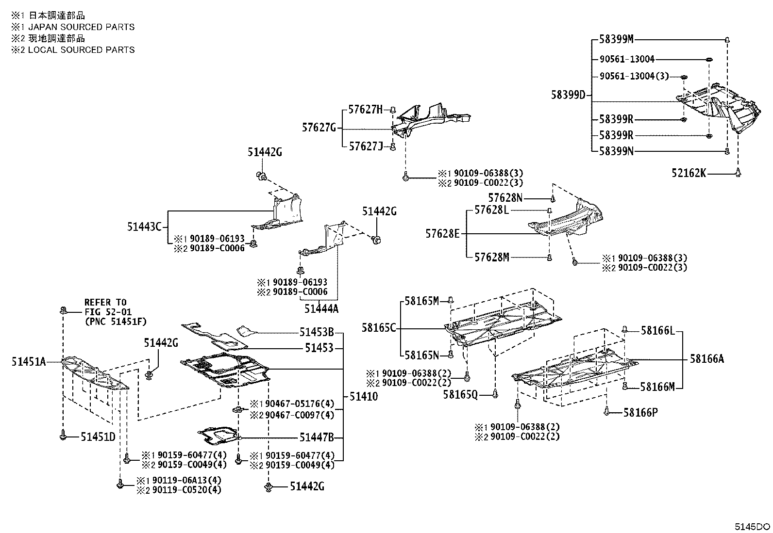51405-02010 COVER ASSY, ENGINE UNDER, NO.1 product image