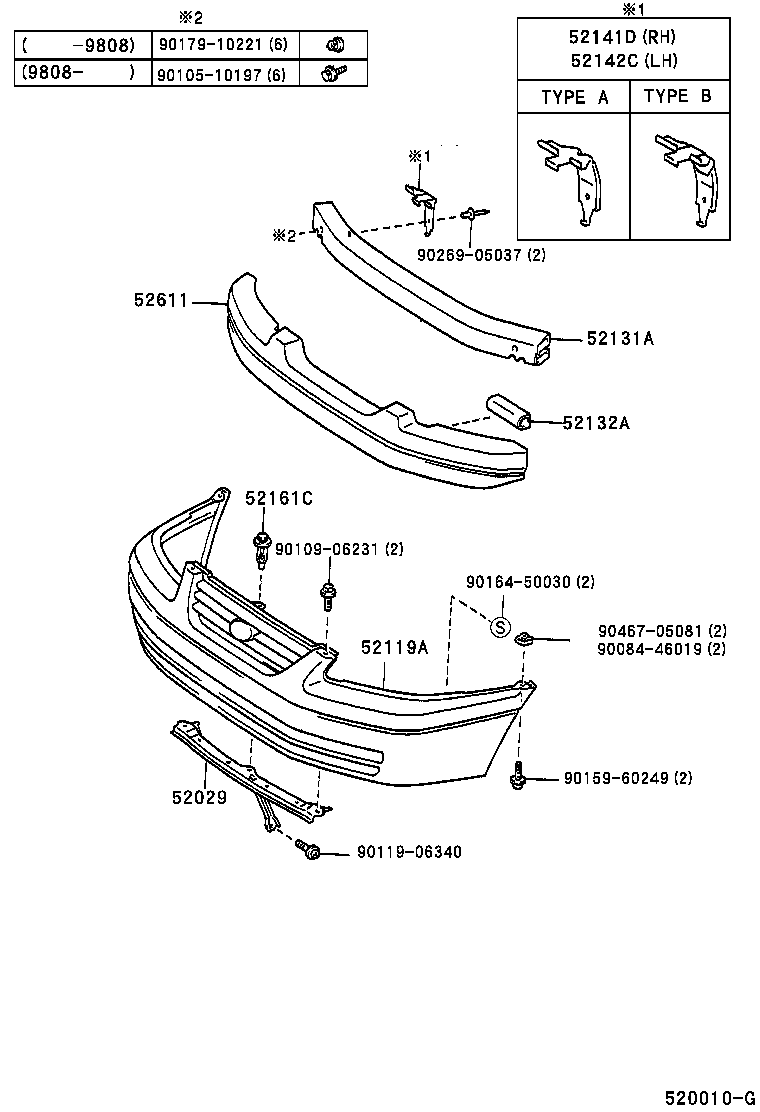 Toyota 52611-AA020 ABSORBER, FRONT BUMPER ENERGY