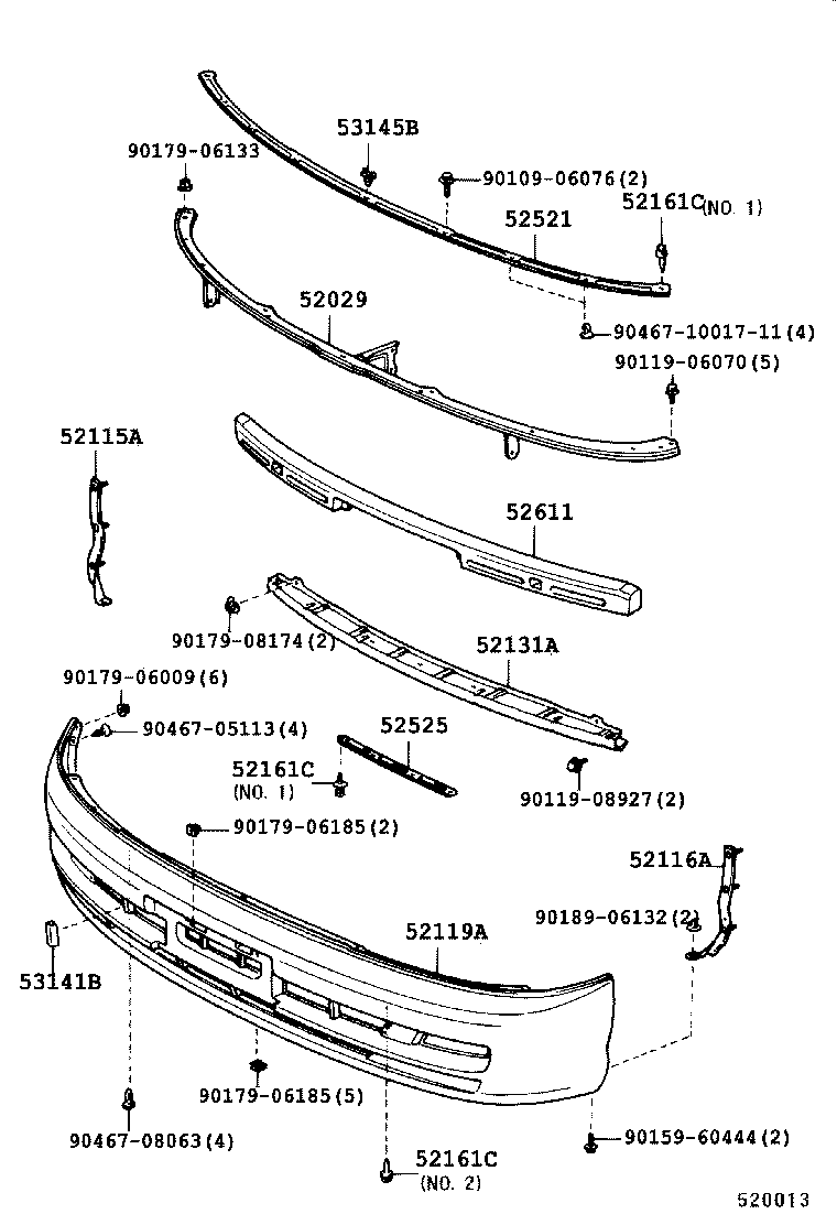 52115-20330 SUPPORT, FRONT BUMPER SIDE, RH product image
