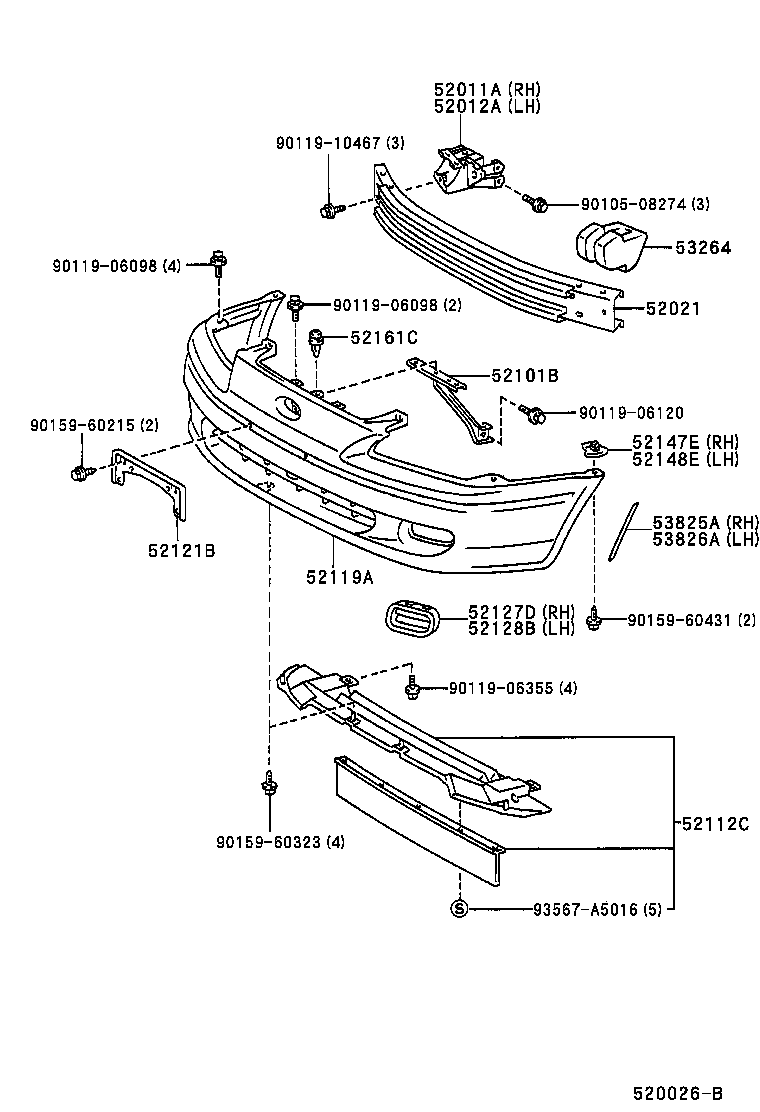 Toyota 53825-16040 PROTECTOR, FRONT FENDER, UPPER RH