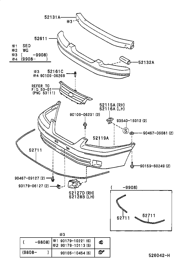 52128-33010-B0 COVER, FRONT BUMPER HOLE, LH product image