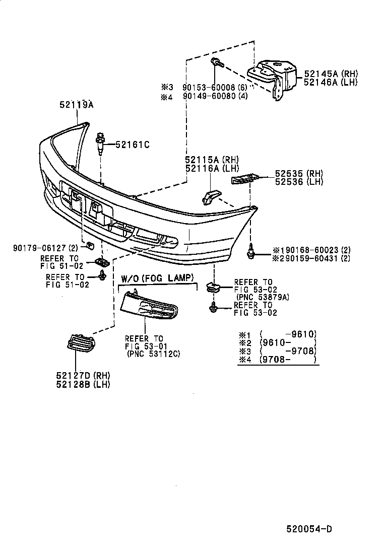 52128-44010 COVER, FRONT BUMPER HOLE, LH product image