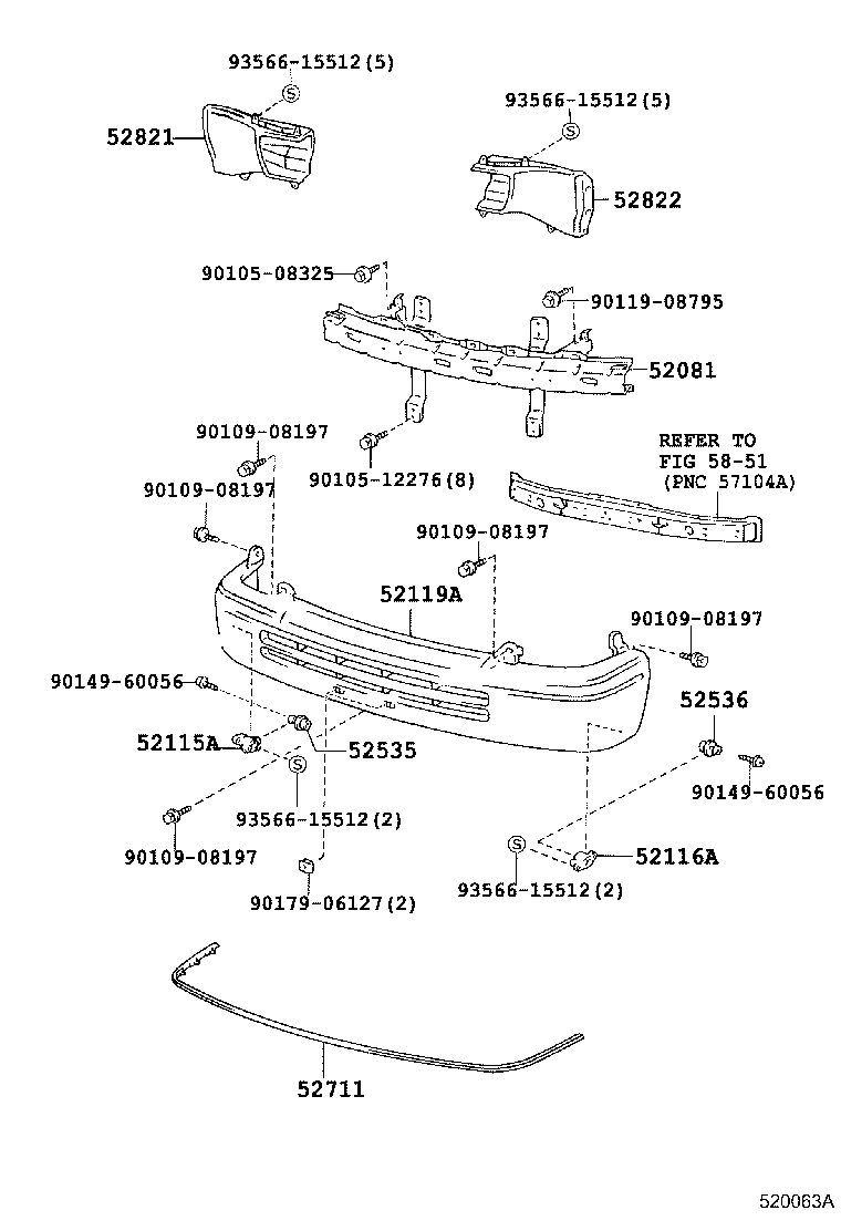 52115-95J02 SUPPORT, FRONT BUMPER SIDE, RH product image