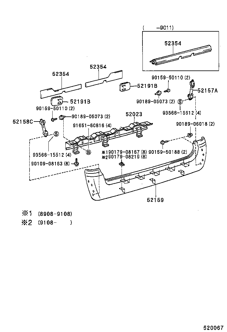 52166-95J01 EXTENSION, REAR BUMPER, LH product image
