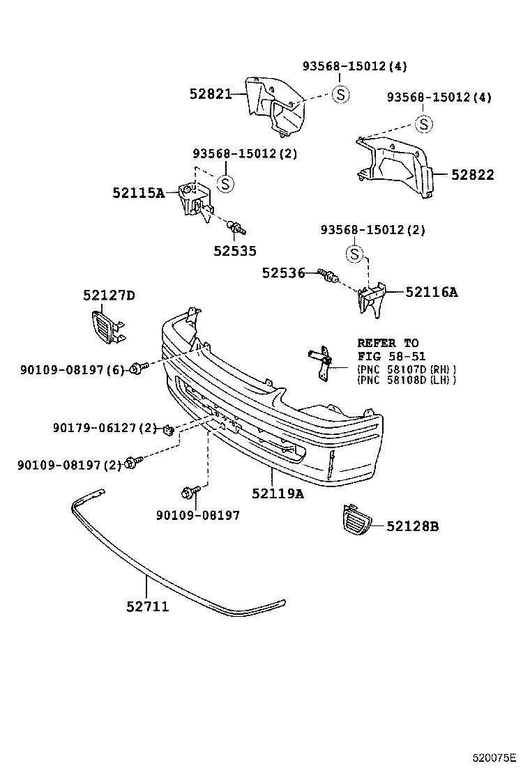 52115-95J02 SUPPORT, FRONT BUMPER SIDE, RH product image