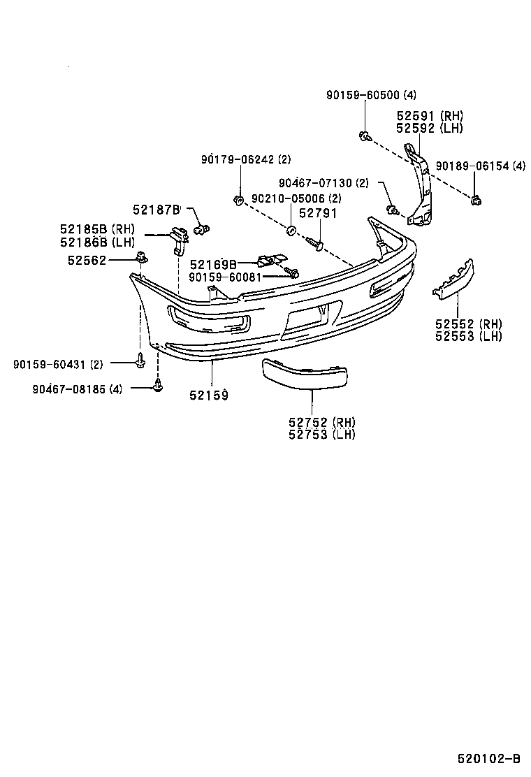 52159-13903 COVER, REAR BUMPER product image