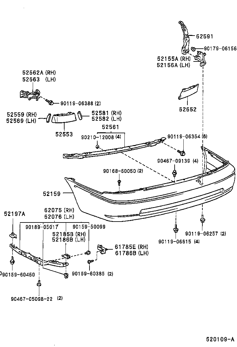 52188-12150 SPACER, REAR BUMPER MOUNTING product image
