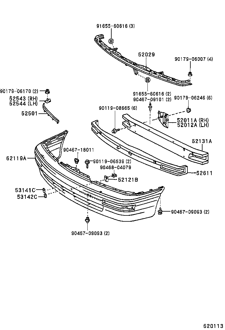 52127-AC010-D0 COVER, FRONT BUMPER HOLE, RH product image