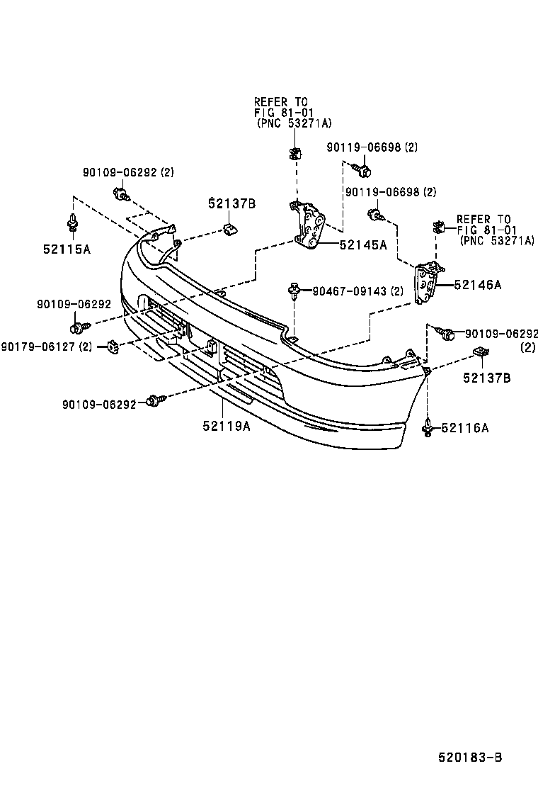 C2212-20030 BRACKET, FRONT BUMPER SIDE MOUNTING, LH product image