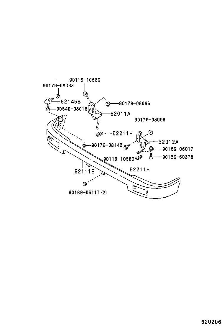 52101-04010 BAR, FRONT BUMPER product image