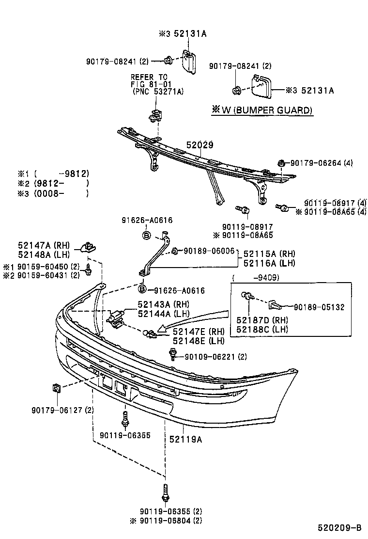 52401-13050 GUARD, FRONT BUMPER product image