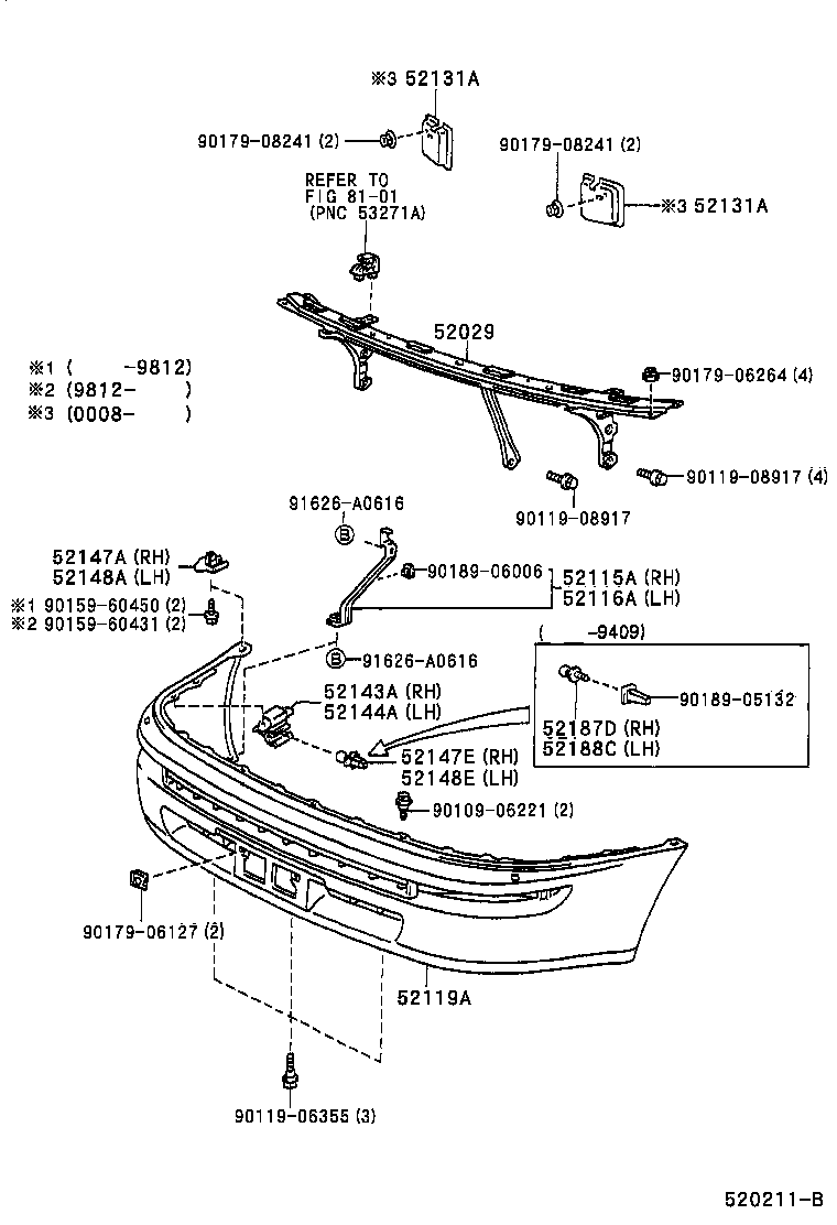 53141-12090 GARNISH, RADIATOR GRILLE product image