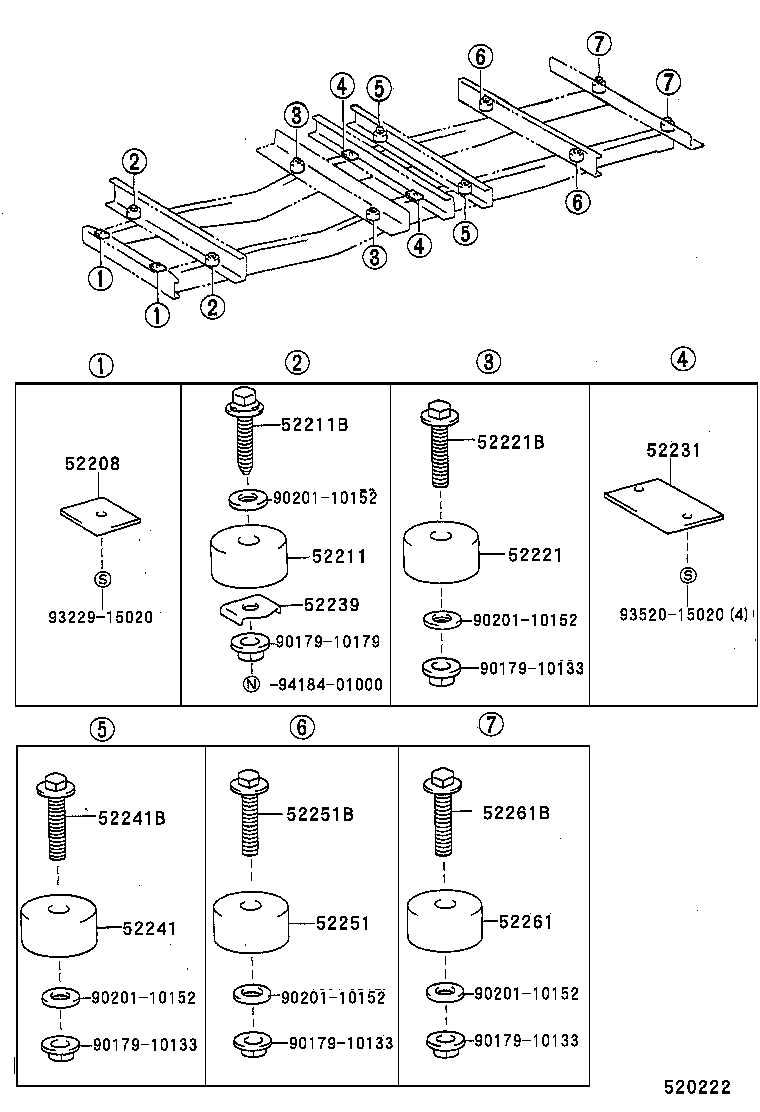 51248-90F01 SHIM SUB-ASSY, BODY MOUNTING product image