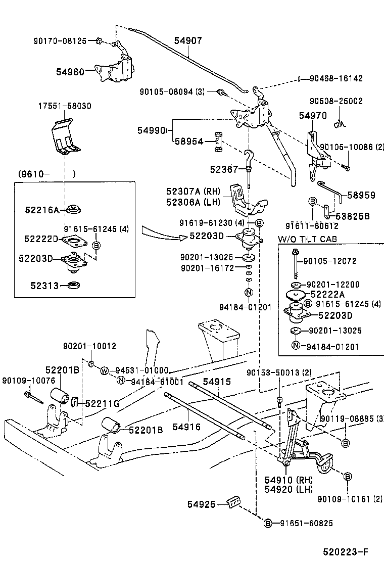 52203-37030 CUSHION SUB-ASSY, CAB MOUNTING, NO.2 UPPER product image