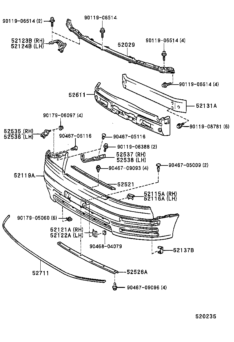 52127-50020-B2 COVER, FRONT BUMPER HOLE product image