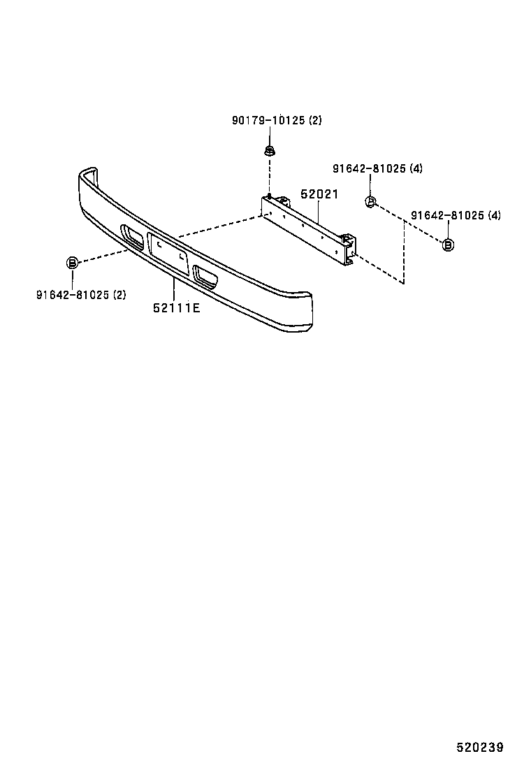 52021-37010 REINFORCEMENT SUB-ASSY, FRONT BUMPER product image