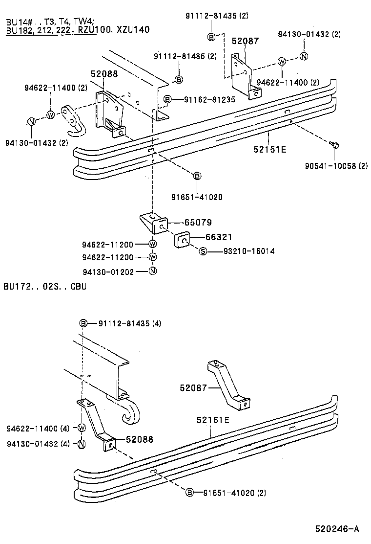 52087-37070 STAY SUB-ASSY, REAR BUMPER SIDE, RH product image