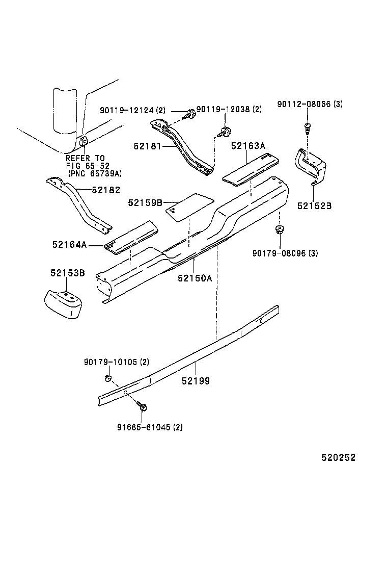 52105-35100 BUMPER ASSY, REAR product image