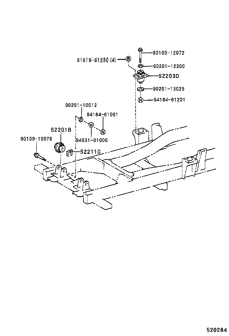 52201-37040 CUSHION SUB-ASSY, CAB FRONT MOUNTING product image