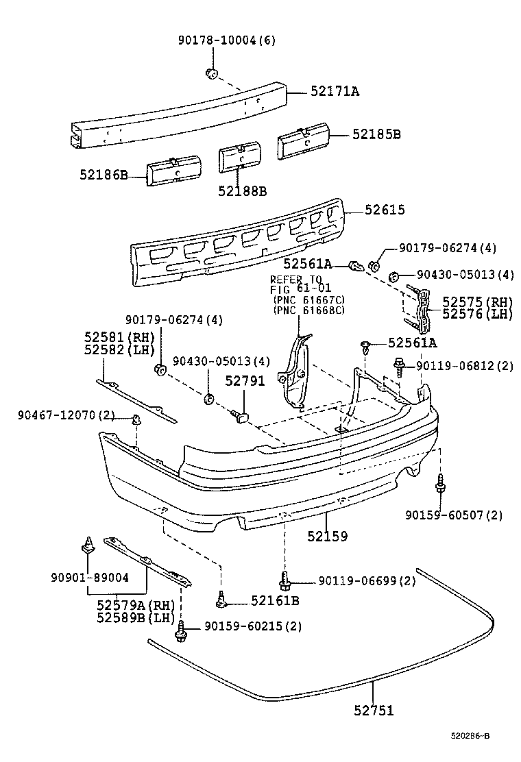 52159-30301-C0 COVER, REAR BUMPER product image