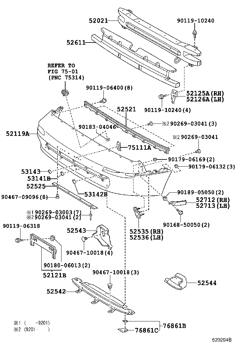 52121-17030 BRACKET, FRONT LICENCE PLATE MOUNTING product image