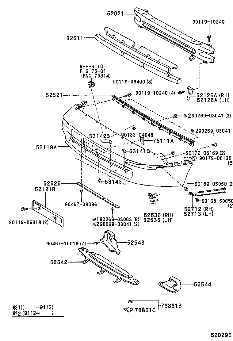 53142-17010 RADIATOR GRILLE GARNISH, NO.2 product image