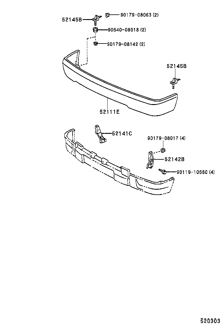 52141-35060 ARM, FRONT BUMPER, RH product image