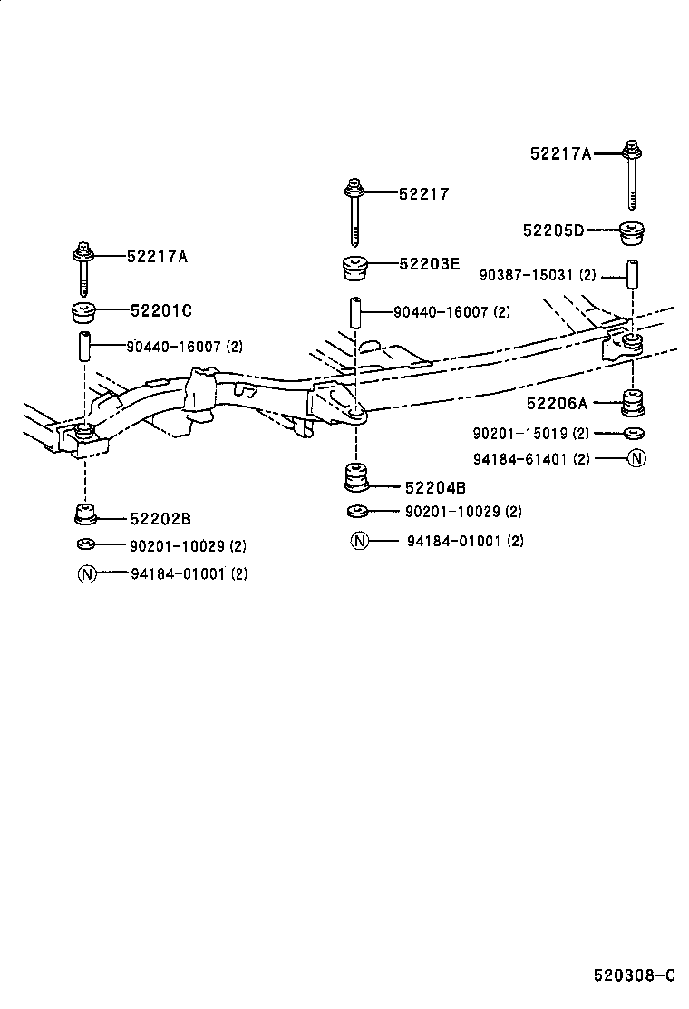 52216-35060 STOPPER, CAB MOUNTING CUSHION product image