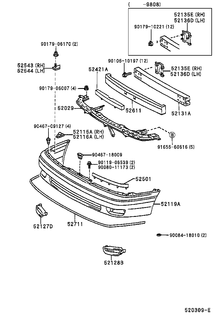 Toyota 52611-AC020 ABSORBER, FRONT BUMPER ENERGY