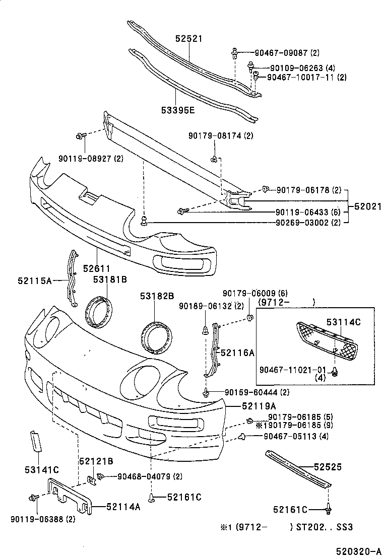 52114-20110 BRACKET, FRONT BUMPER EXTENSION MOUNTING product image