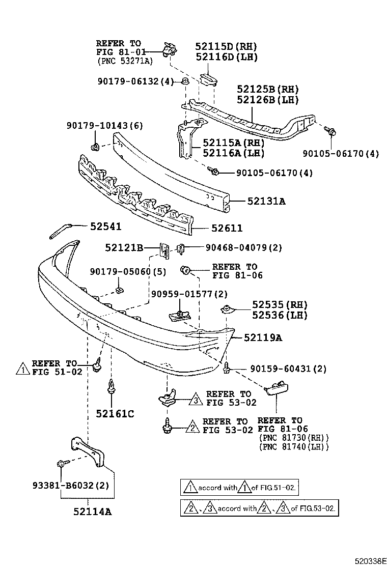 Toyota 52611-48010 ABSORBER, FRONT BUMPER ENERGY
