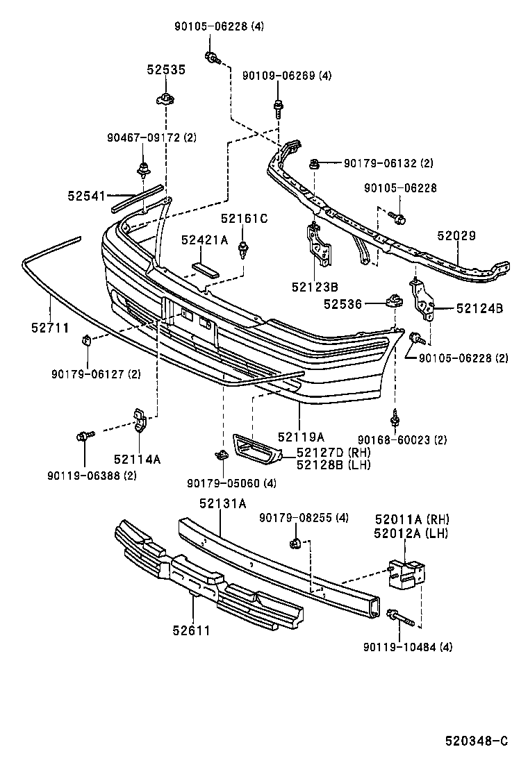 52127-30100-B1 COVER, FRONT BUMPER HOLE, RH product image