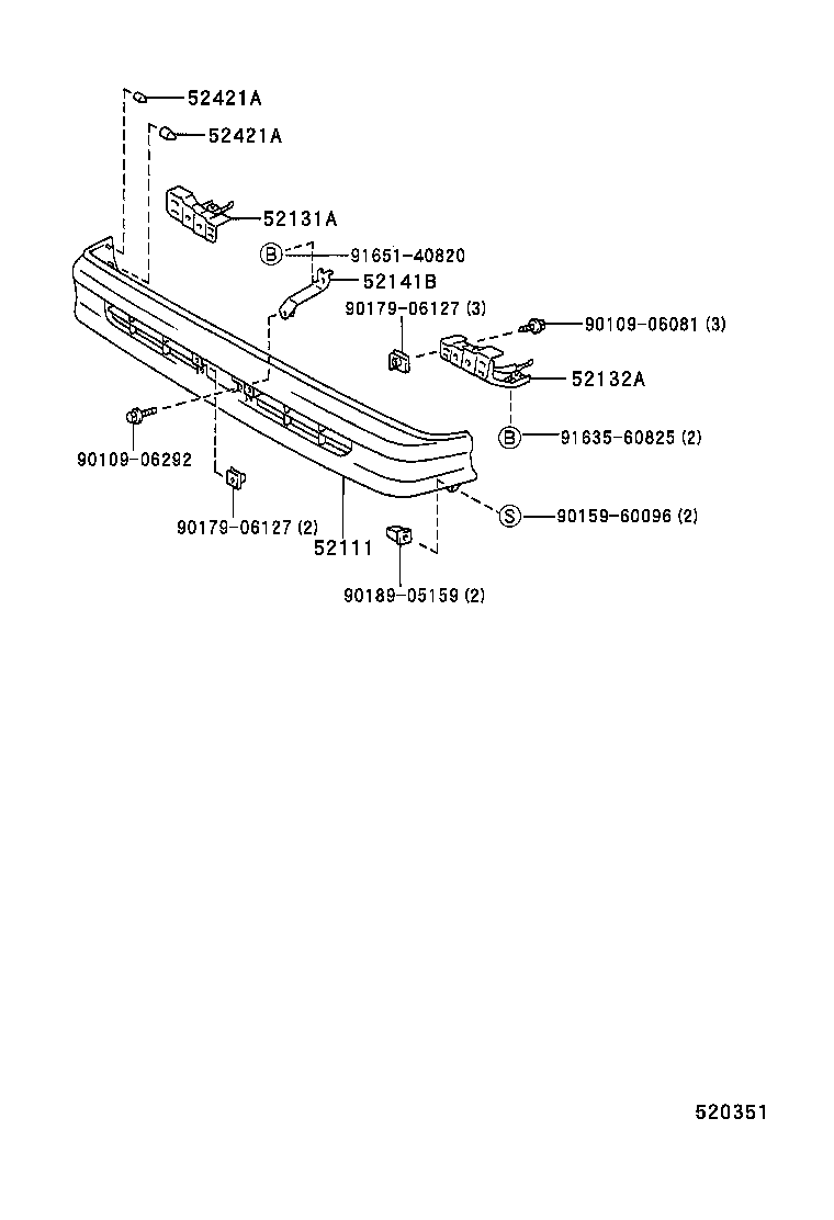 52021-95701 REINFORCEMENT SUB-ASSY, FRONT BUMPER product image