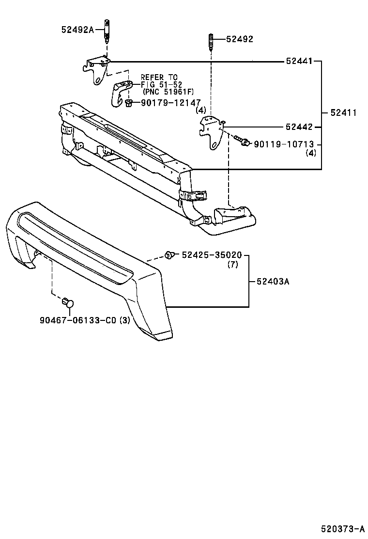 Toyota 52401-35020 GUARD, FRONT BUMPER