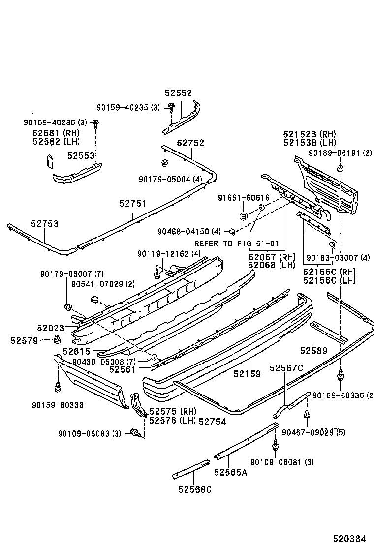 52159-30140-B2 COVER, REAR BUMPER product image
