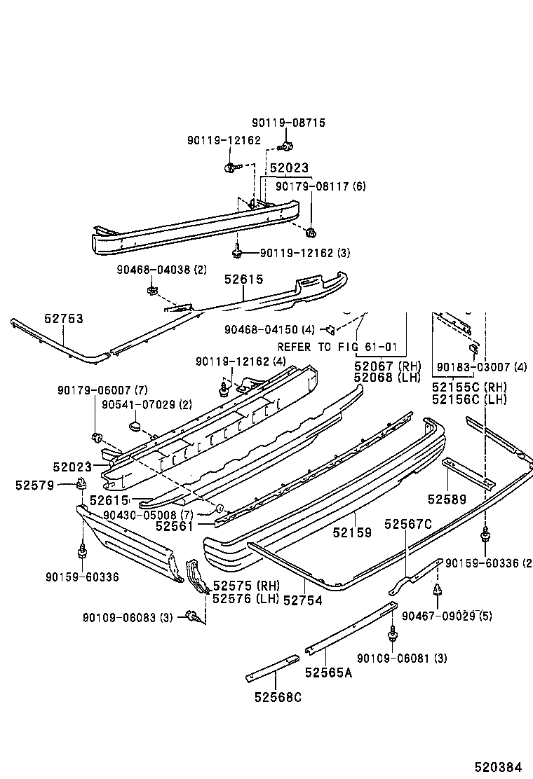 52159-30140-B2 COVER, REAR BUMPER product image