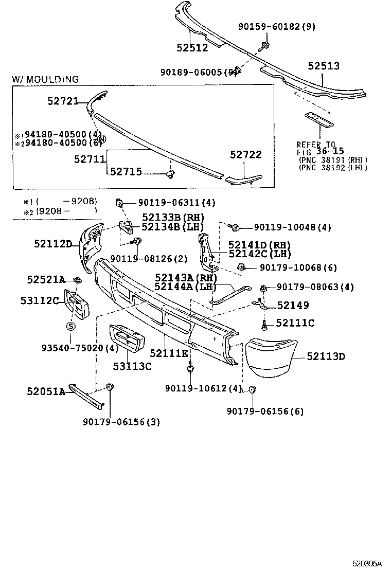 52147-60030 BRACKET, FRONT BUMPER, INNER product image