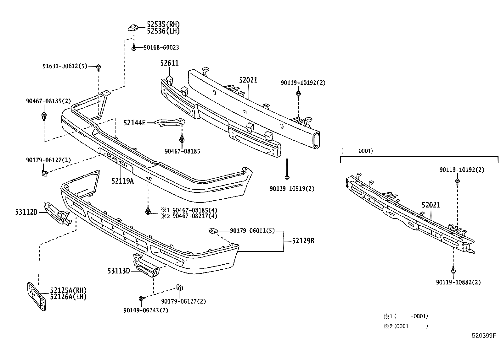 52021-43020 REINFORCEMENT SUB-ASSY, FRONT BUMPER product image