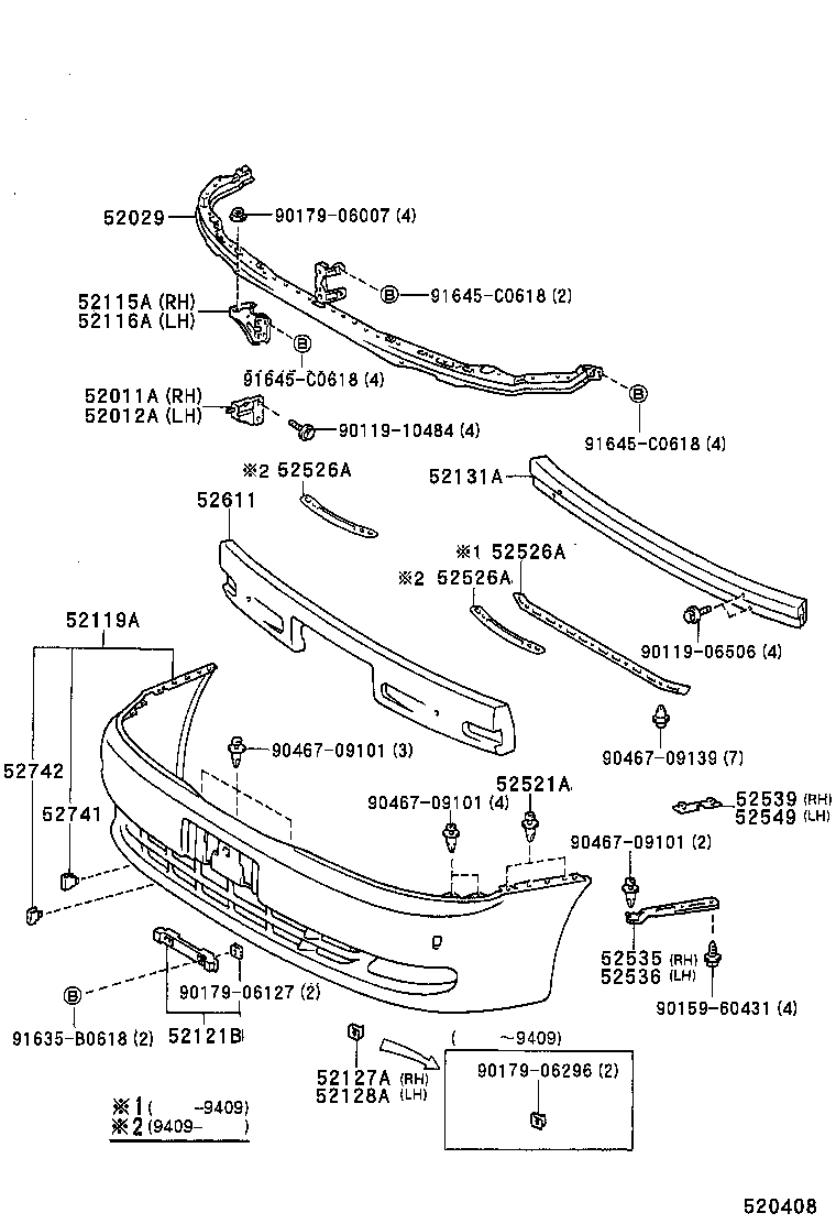 52741-22030 GARNISH, FRONT BUMPER BAR, NO.1 product image